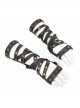 Punk Retro Irregular Winding Adjustable Rope Eyelets Brown Metal Rivet Leather Gloves