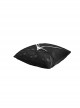 Gothic Style Personality Irregular Crack Imitation Leather Splicing Hole Mesh Black Knitted Detachable Pillow