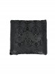 Gothic Style Gorgeous Velvet Printed Cotton With Metal Zipper Black Expandable Pillow