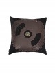 Gothic Style Personality Twill Weave Center Stitching Cracked Leather With Metal Gear Decoration Black And Brown Pillow