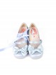 Sissi Series Ballet Style Cute Bowknot Ribbon Sweet Lolita Round Toe PU Leather Mid-Heel Mary Jane Shoes