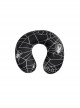 Gothic Style Soft Spider Web Print Detachable Black U Shaped High Elastic Memory Pillow