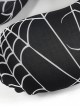 Gothic Style Soft Spider Web Print Detachable Black U Shaped High Elastic Memory Pillow