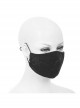 Punk Style Elastic Spider Web Pattern Fabric Black Simple Knit Adjustable Ear Hook Mask