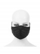 Punk Style Personalized Skull Claw Pattern Lined Knitted Fabric Black Adjustable Solid Color Mask