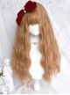 Gingerbread Loli Series Cute Doll Feeling Golden Honey Chestnut Brown Wool Long Curls Christmas Sweet Lolita Wig