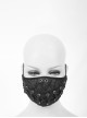 Punk Style Personalized Knitted Splicing Torn Ropes Distressed Black Ropes Adjustable Mask