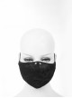 Punk Style Simple Knitted Mesh Nose Bridge Metal Rivet Decoration Black Adjustable Mask