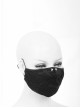 Punk Style Simple Knitted Mesh Nose Bridge Metal Rivet Decoration Black Adjustable Mask