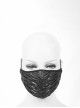 Punk Style Three Dimensional Shiny Pleated Knitted Splicing Breathable Mesh Lining Black Mask