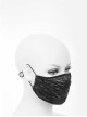 Punk Style Three Dimensional Shiny Pleated Knitted Splicing Breathable Mesh Lining Black Mask