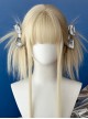 Millenium Butterfly Series Cool Flat Bangs Double Ponytail Long Sideburns Subculture Straight Hair Sweet Lolita Wig