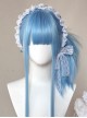 Millenium Butterfly Series Cool Flat Bangs Double Ponytail Long Sideburns Subculture Straight Hair Sweet Lolita Wig