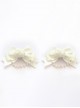 French-Style Elegant Versatile Retro Fabric Rose Pearl Chain Sweet Lolita Satin Bowknot Hairpin