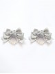 French-Style Elegant Versatile Retro Fabric Rose Pearl Chain Sweet Lolita Satin Bowknot Hairpin