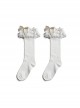 Ballet Style Versatile Multi-Layer Lace Bowknot Sweet Lolita Soft Girl Cotton Mid-Calf Socks