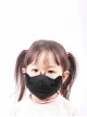 Punk Style Handsome Fang Wings Decoration Black Pure Cotton Knitted Double-Sided Velvet Adjustable Kids Mask