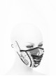 Gothic Style Personality Elastic Knitted Splicing Hollow Lace Lining Breathable Mesh White Mask