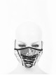 Gothic Style Personality Elastic Knitted Splicing Hollow Lace Lining Breathable Mesh White Mask