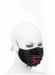 Gothic Style Exquisite Velvet Splicing Lace Red Rope Black Breathable Mask