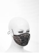 Punk Style Three Dimensional Hole Knitted Front Middle Distressed Eyelet Tie Rope Gray Tie Dye Mask