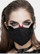 Punk Style Comfortable Cotton Fabric Front Stitching Three Dimensional Devil Wings Decoration Black Adjustable Mask