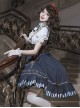 Gorgeous Exquisite Steampunk Style Gilt Pointer Navigation Adventurer Girl Classic Lolita Shirt Girdle Skirt Set