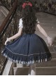 Gorgeous Exquisite Steampunk Style Gilt Pointer Navigation Adventurer Girl Classic Lolita Shirt Girdle Skirt Set