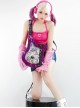 Sweet Cool Bass Shape Rock Band Fashional Transparent Display Layer Itabag Punk Lolita Laser Shoulder Crossbody Bag