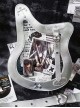 Sweet Cool Bass Shape Rock Band Fashional Transparent Display Layer Itabag Punk Lolita Laser Shoulder Crossbody Bag