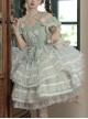 Limited Mood Series Spring Lilac Princess Ballet Elegant Sweet Dreamlike Organza Lace Classic Lolita Puff Sleeves Dress