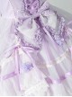 Limited Mood Series Spring Lilac Princess Ballet Elegant Sweet Dreamlike Organza Lace Classic Lolita Puff Sleeves Dress