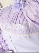 Limited Mood Series Spring Lilac Princess Ballet Elegant Sweet Dreamlike Organza Lace Classic Lolita Puff Sleeves Dress