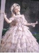 Rose Letter Series Gorgeous Sweet Off-Shoulder Blue Tie Dye Flowers Lace Mesh Yarn Princess Style Classic Lolita Dress