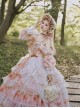 Rose Letter Series Gorgeous Sweet Off-Shoulder Sunset Orange Flowers Dreamy Organza Princess Style Classic Lolita Dress