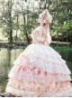 Rose Letter Series Gorgeous Sweet Off-Shoulder Sunset Orange Flowers Dreamy Organza Princess Style Classic Lolita Dress