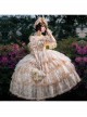 Rose Letter Series Dreamy Gorgeous Sweet Off-Shoulder Autumn Leaf Yellow Floral Chiffon Princess Style Classic Lolita Dress