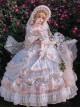 Rose Feast Series Palace Style Princess Gorgeous Flower Marriage Tea Party Dreamy Pink Blue Lace Chiffon Sweet Lolita Dress