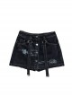 Dragon Skeleton Series Kawaii Fashion Spice Girls Graffiti Skinny Package Hip High Waisted Old Washed Denim Skirt Shorts