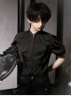 Mercerized Satin Three-Dimensional Pleated Elegant Puff Sleeve Soft Classic Lolita Bowknot Tie Shirt