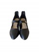 Vintage Palace Style Handmade Carved Elegant Classic Lolita Wine Glass Heel Female Mary Jane Pointed Leather Shoes