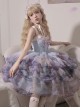 Swan Lake Series Dreamy Lavender Purple Oil Painting Texture Ballet Style Yarn Hem Classic Lolita Sleeveless Dress