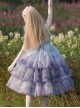 Swan Lake Series Dreamy Lavender Purple Oil Painting Texture Ballet Style Yarn Hem Classic Lolita Sleeveless Dress