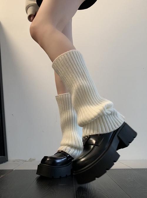 British Style Thick Heel Black Sweet Cool Versatile College Style Loafers School Lolita JK Uniform Shoes