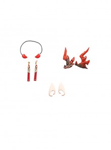 Game Arknights Halloween Cosplay Nian Accessories Ear Ornament And Earrings And Ear Horns