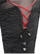 Gothic Style Tight Stretch Knit Fabric Front Center Cross Straps Decorated With Black Rivet Pattern Pants