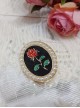 French Rose Series French Style Elegant Retro Metallic Flowers Classic Lolita Filigree Pearl Brooch