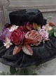 French Rose Series Elegant Pastoral Style Gorgeous Vintage Handmade Floral Yarn Bowler Hat