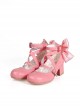 Tonight Moonlight Series Cute Doll Ballet Cross Ribbon Bowknot Round Toe Sweet Lolita Glossy Mary Jane Shoes