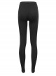 Gothic Style Asymmetric Stretch Knit Spider Web Pattern Holes On The Right Side And Adjustable Hollow Elastic Band Black And Gray Daily Leggings